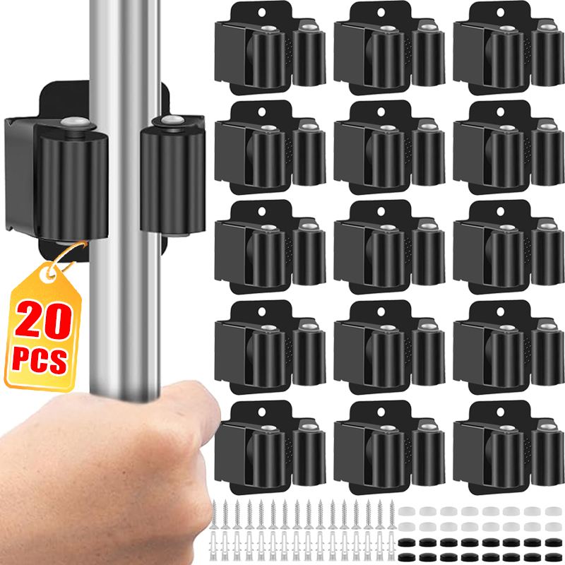Gardening Tools Rack - Stainless Steel Mop Holder Wall Mounted