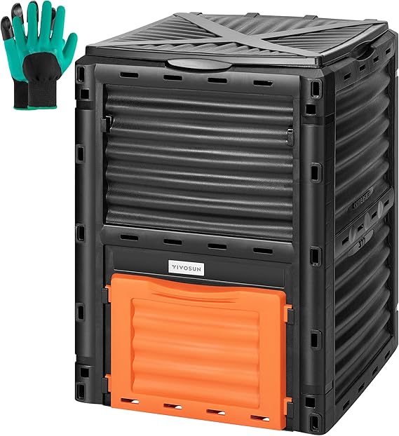 Compost Bin - Gallon Outdoor Composting Bin with Large