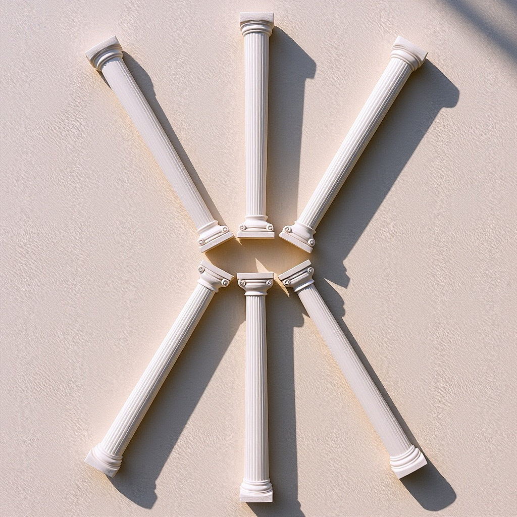 Gardening Tools Photo - 6Pcs Plastic Roman Pillar Mini Columns