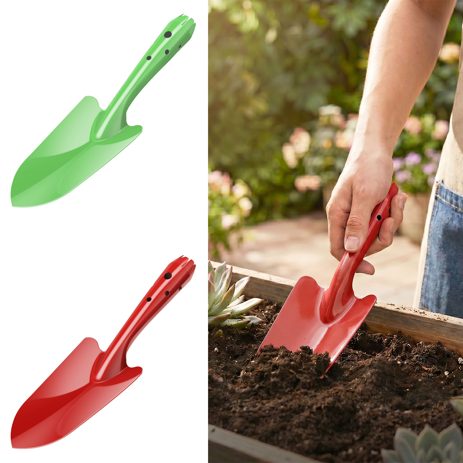 Gardening Tools For Digging - Garden Trowel Rust Resistant Metal Garden