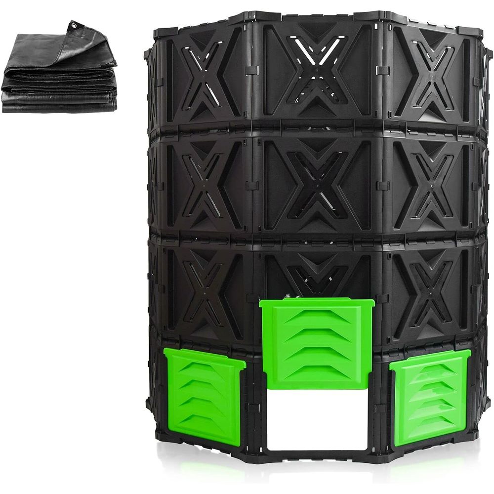 Compost Bin - XXL Large Compost Bin Outdoor- 720L