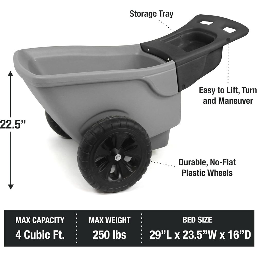 Easy Haul Durable Wheelbarrow  - Gardening Tools Made In Usa review and price
