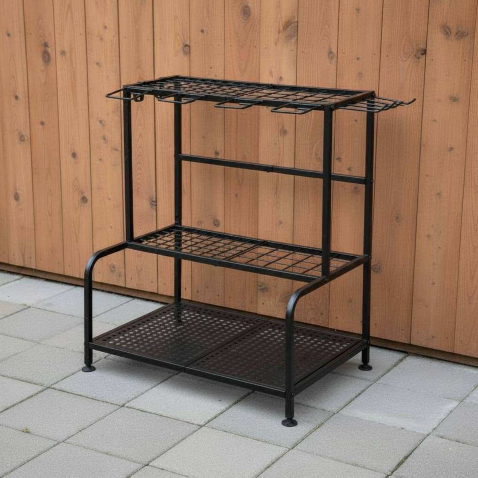Metal Garden Tool Rack Adjusta - Gardening Tools Rack review and price