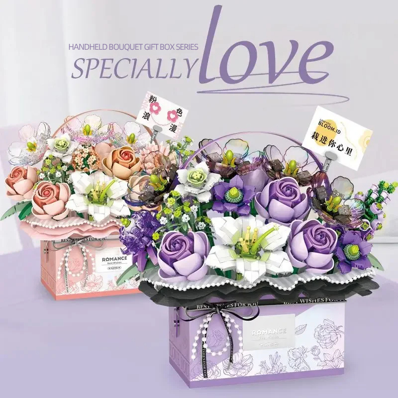 Creative Pink Rose Basket Bouq - Gardening Tools Girls review and price