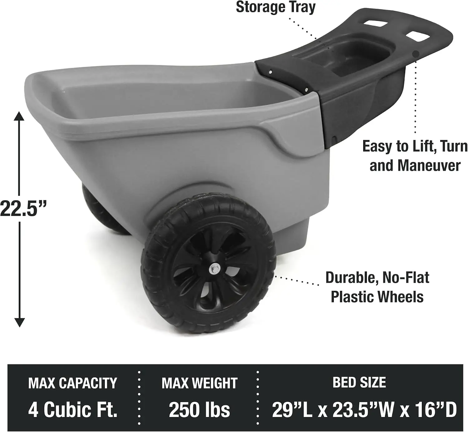Easy Haul Durable Wheelbarrow  - Gardening Tools Made In Usa review and price