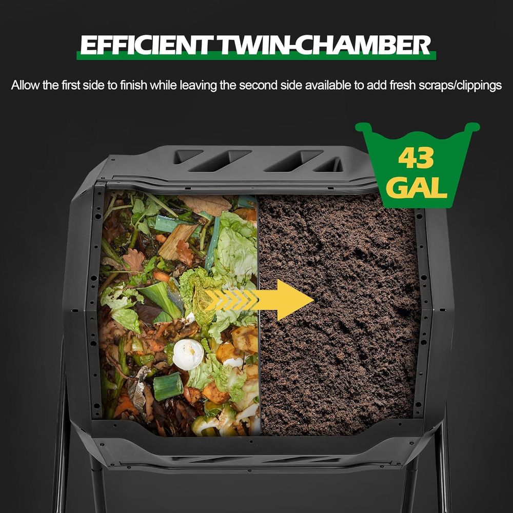 43 Gallon Compost Tumbler Bin  - Compost Bin review and price