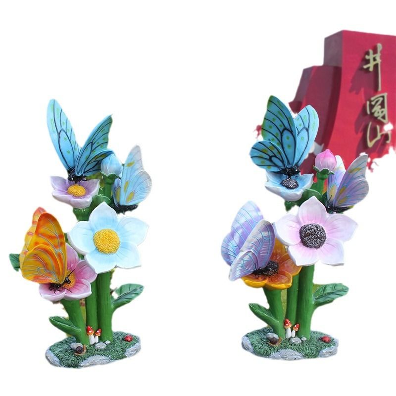 Outdoor butterfly flower sculp - Gardening Tools Photo review and price