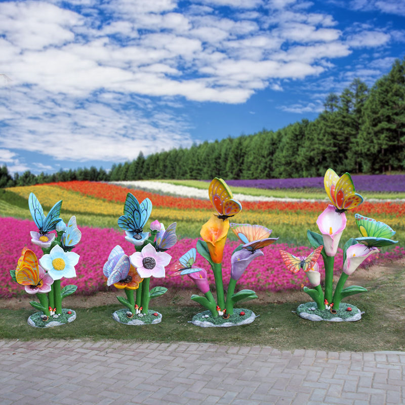 Outdoor butterfly flower sculp - Gardening Tools Photo review and price