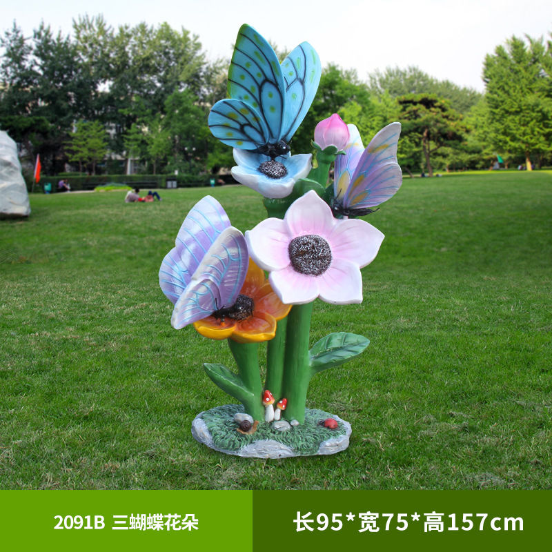 Outdoor butterfly flower sculp - Gardening Tools Photo review and price