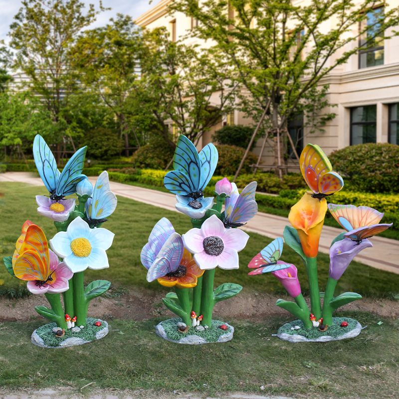 Outdoor butterfly flower sculp - Gardening Tools Photo review and price