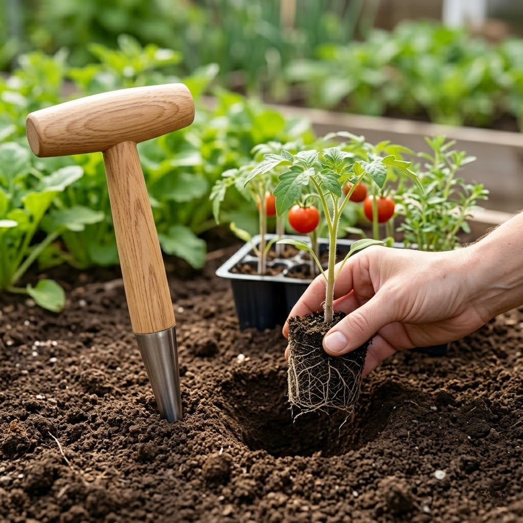 Wood Handle Hand Dibber Garden - Gardening Tools For Digging review and price