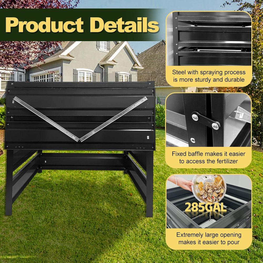 Compost Bin Outdoor - 285 Gall - Compost Bin review and price