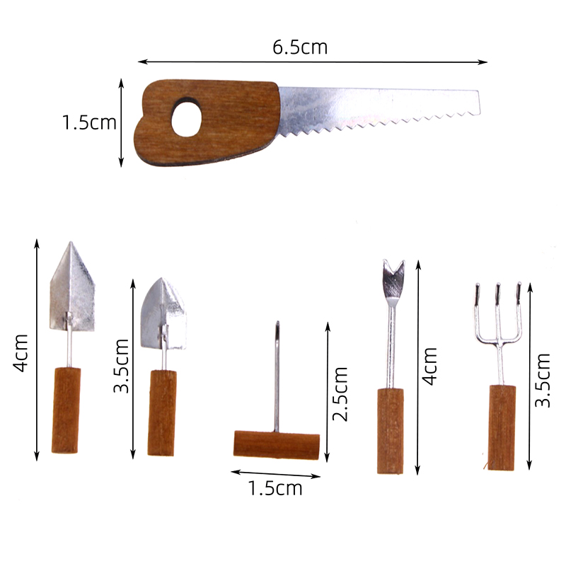6Pcs/set Dollhouse Miniature S - Gardening Tools Kids Set review and price