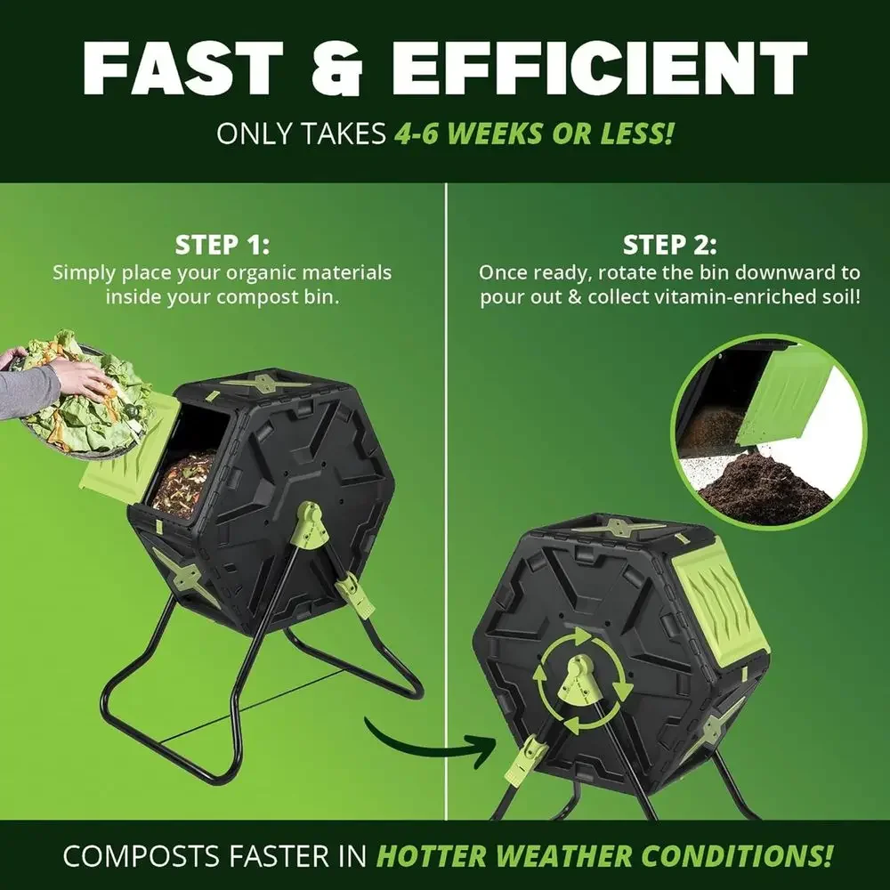 Rotating 21-Gallon Outdoor Com - Compost Bin review and price