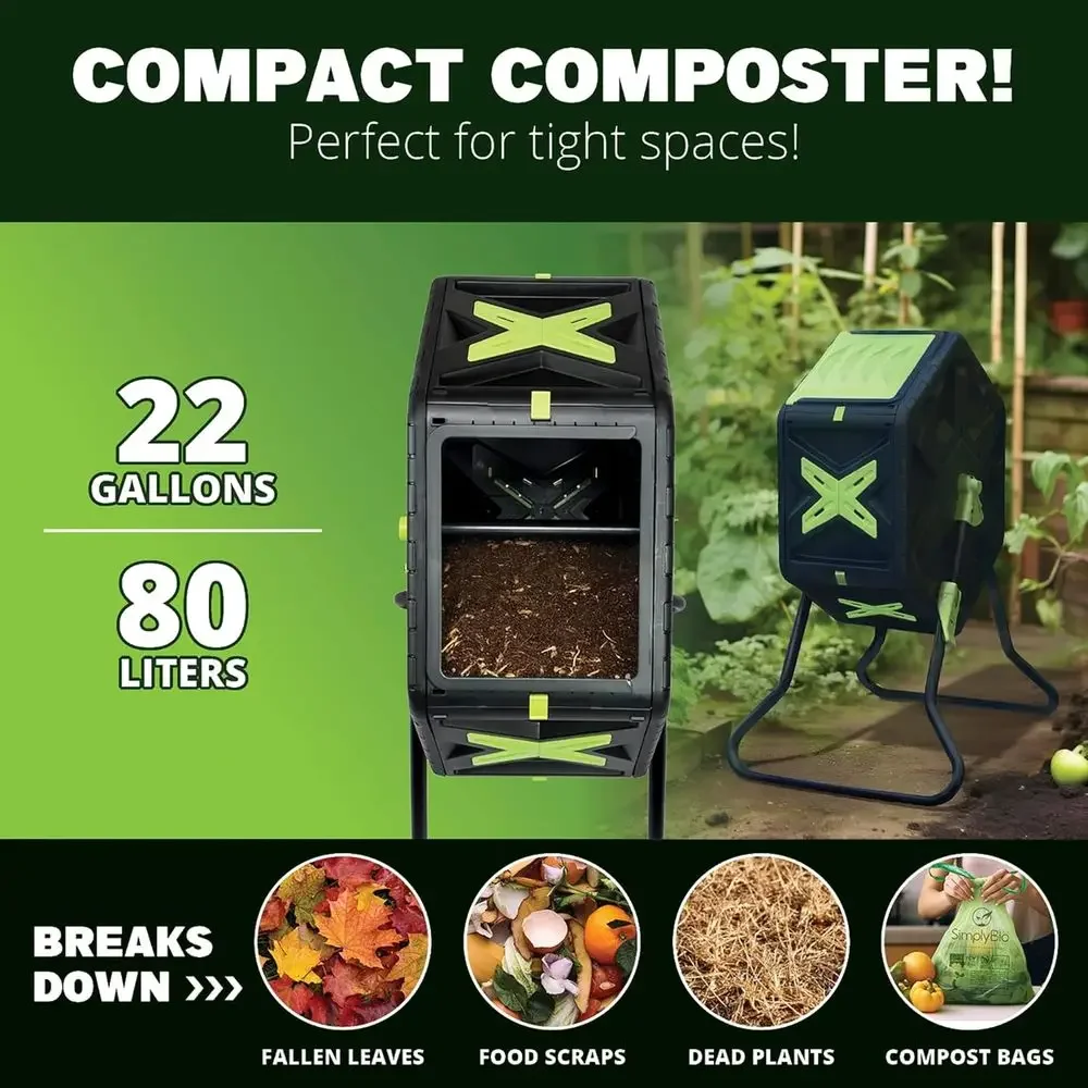 Rotating 21-Gallon Outdoor Com - Compost Bin review and price