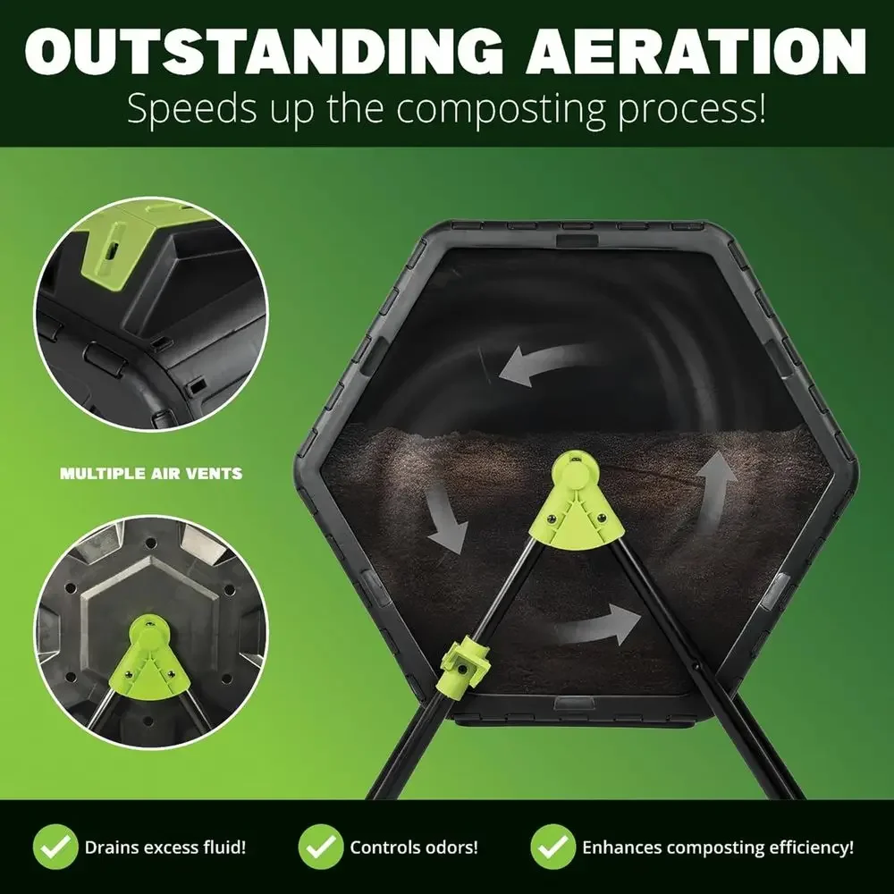 Rotating 21-Gallon Outdoor Com - Compost Bin review and price